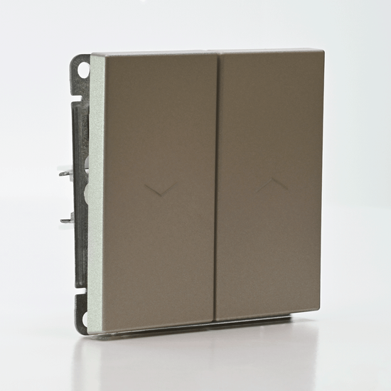 Выключатель для жалюзи 2-кл. ArtGallery 2х (сх. 4) 10А быстрозажим. клем. механизм шампань SE GAL000519S