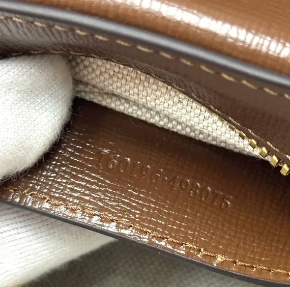 Маленькая женская сумка на плечо Gucci Horsebit 1955 коричневый