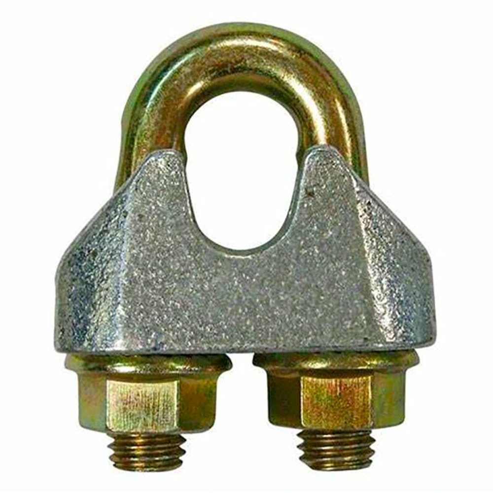 Зажим для троса усиленный DIN1142 желтый цинк 12 мм