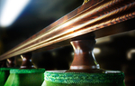 Лампа Классика 1 6пл. сосна (№2,бархат зеленый,бахрома желтая,фурнитура золото)