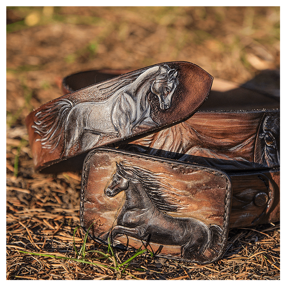 Кожаный ремень «Вороной»