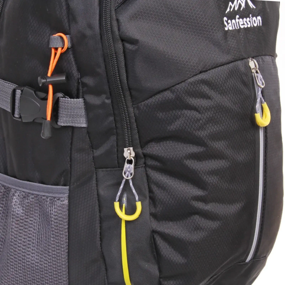 Рюкзак туристический 50л, цвет черный 7019