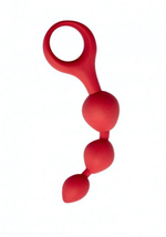 Анальные силиконовые шарики Moons (бордовый) (Цвет: бордовый)