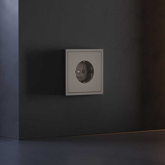 Накладка для розетки с заземлением, S70 (капучино) Voltum VLS000614