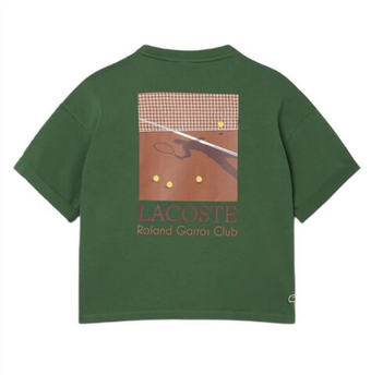 Женская теннисная футболка Lacoste Roland-Garros Edition Graphic - green