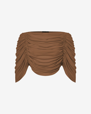 Топ из трикотажа со сборкой