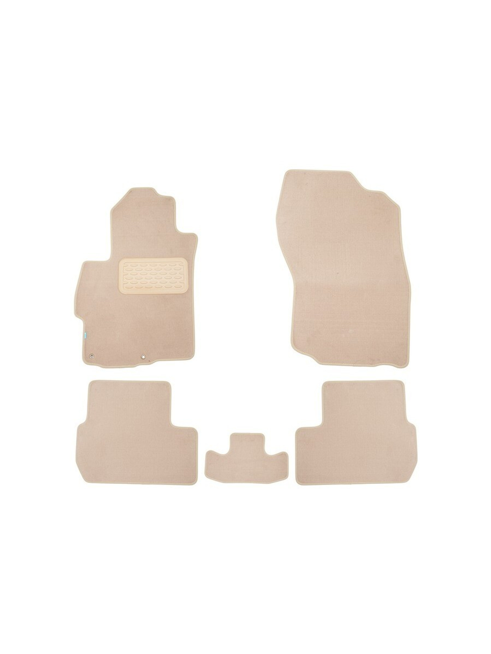 Коврики в салон для MITSUBISHI Lancer X 2007-2010, 2011-2015, 2015-2017, седан, 5 шт. (текстиль, бежевые) KLEVER04352722112KH