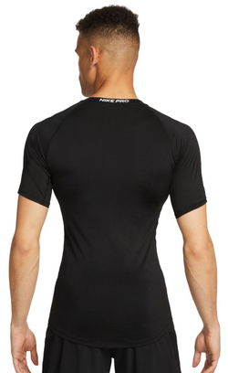 Термобелье Nike Pro Dri-FIT Tight Short-Sleeve Fitness Top - black/white