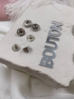 Серебристые ответные части для установочных кнопок с прослойкой