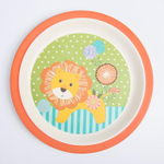 4611370 Набор детской бамбуковой посуды «Лёвушка», тарелка, миска, стакан, приборы, 5 предметов