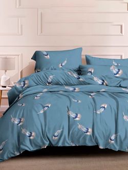 Постельное белье полисатин Simple House "Piuma" евро на молнии Наволочка 50х70 см 2 шт Простынь 240х215 см Пододеяльник 200х215 см