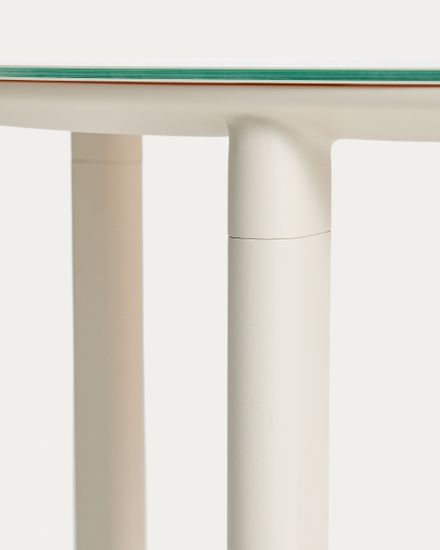 Комплект садовой мебели Erice стол и 6 стульев из алюминия цвета экрю и веревки