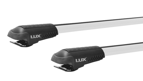 Багажник на рейлинги для Mazda 626 универсал (1988-2002) LUX HUNTER L43-R серебро, с замком. Арт.791255