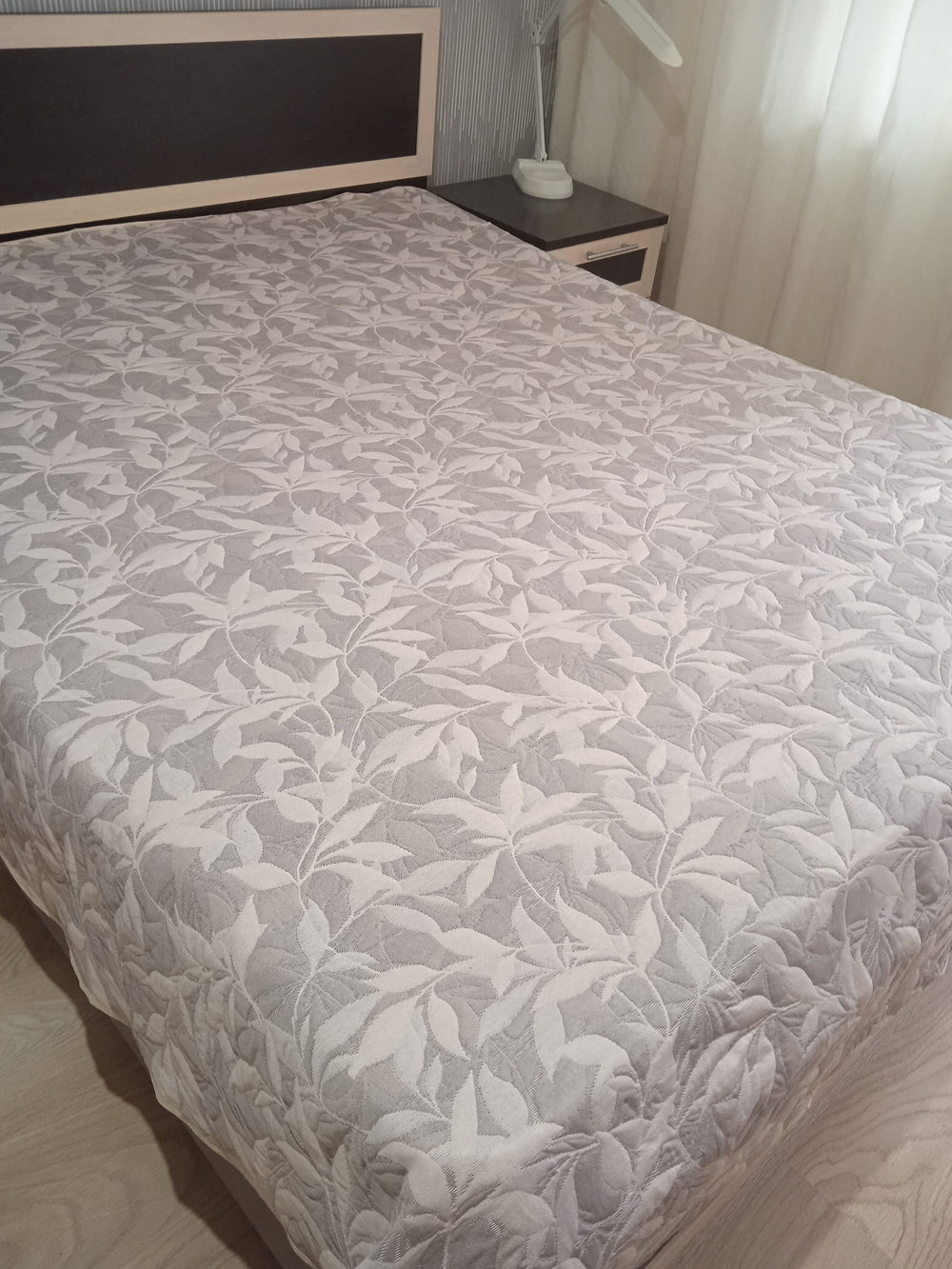 Покрывало жаккардовое двухстороннее Нежность 2663-18 беж,серый 1,5 (150х200)