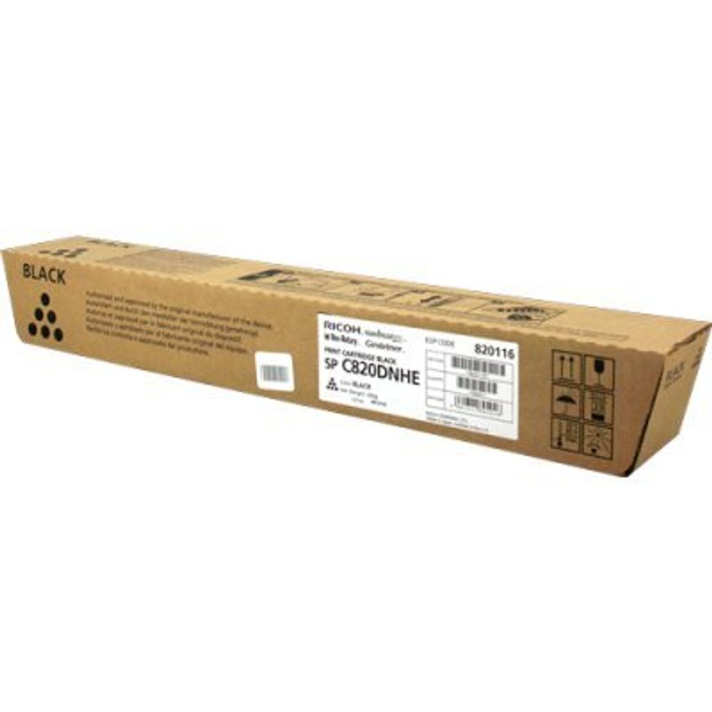 Тонер-картридж RICOH тип SPC820DNHE (20K) черный для Aficio SP C820DN/C821DN 820116
