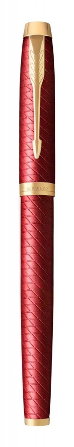 Ручка роллер Parker IM Premium T318  Red G, стержень: F, цвет чернил: black, в подарочной упаковке.