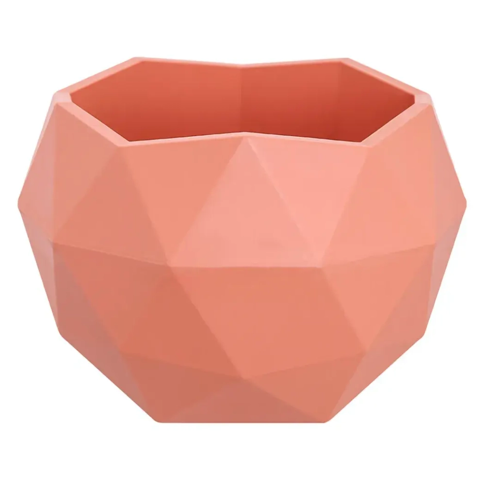 Кашпо для цветов пластиковое 0,45л d-12,3см «Топаз» Карамельный