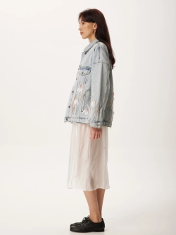 Жакет джинсовый классический АУРА, голубой