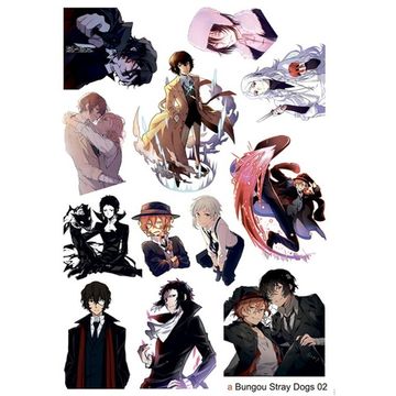 Наклейка А5 a Bungou stray dogs 02 (Великий из бродячих псов 02)