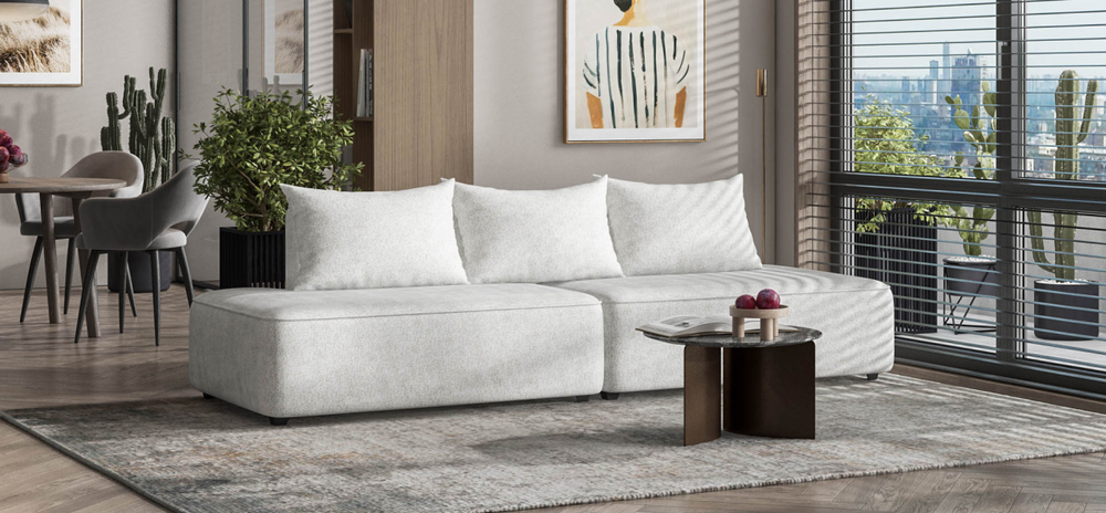 Диван Кинг Твин Шенилл Клауд крем