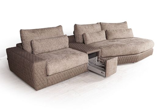 Aldo угловой модульный диван с терминальным углом и баром