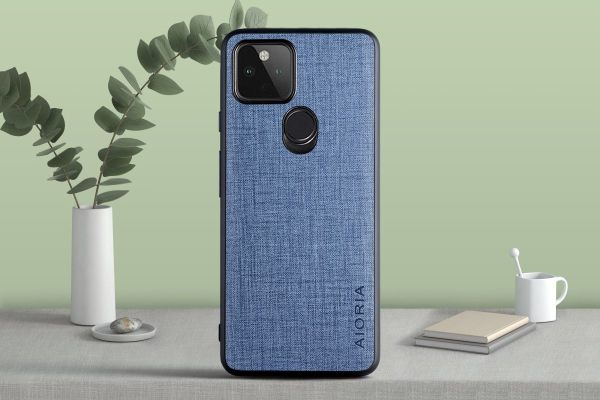 Тканевый чехол Aioria для Google Pixel 5 (Синий)