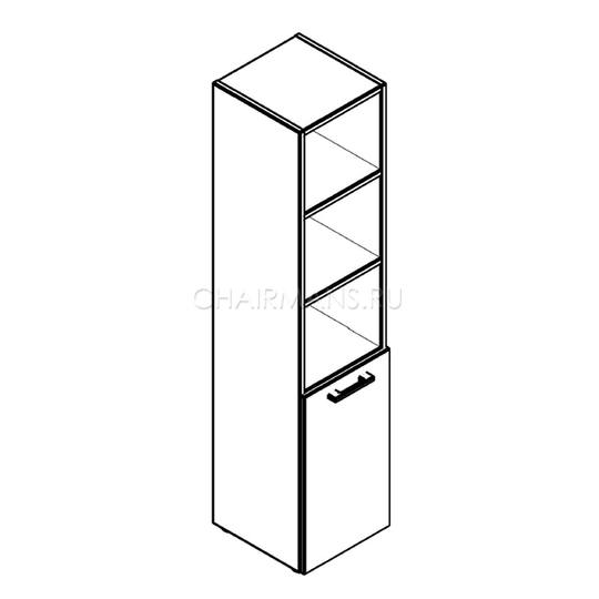 Шкаф колонна Skyland XTEN XHC 42.5(R) белый