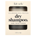 Kitsch, Сухой шампунь с рисовым протеином для увеличения объема, темная тонирующая пудра, 8 г (0,28 унции)