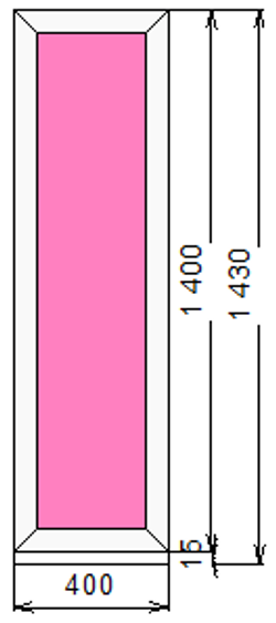 Пластиковое окно 1400 х 400 ТермА Эко