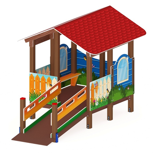 Манеж с навесом Домик Забота (Счастливое детство)