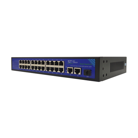 Коммутатор на 24 PoE порта ST-S243POE, (2G/1S/340W/A)
