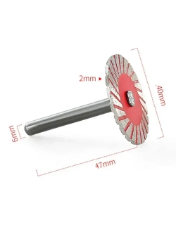 Диск зачистной алмазный для СВП 40х2 мм хвостовик 6 мм
