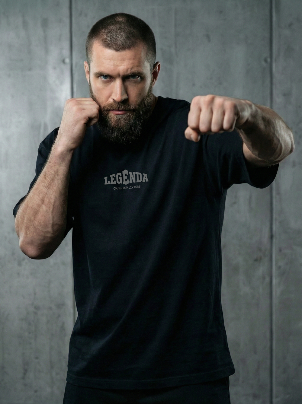 Футболка оверсайз хлопковая черная Legenda Величайший Геркулес