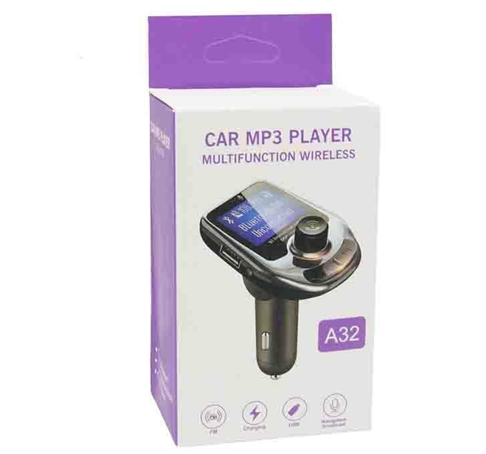 Автомобильный FM-трансмиттер A32 Bluetooth (черный)
