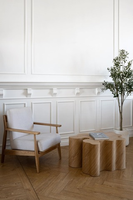 Стол журнальный "Пень" цельный