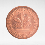 Germany, 1 Pfennig, 1983, (Munich Mint - "D"), VF