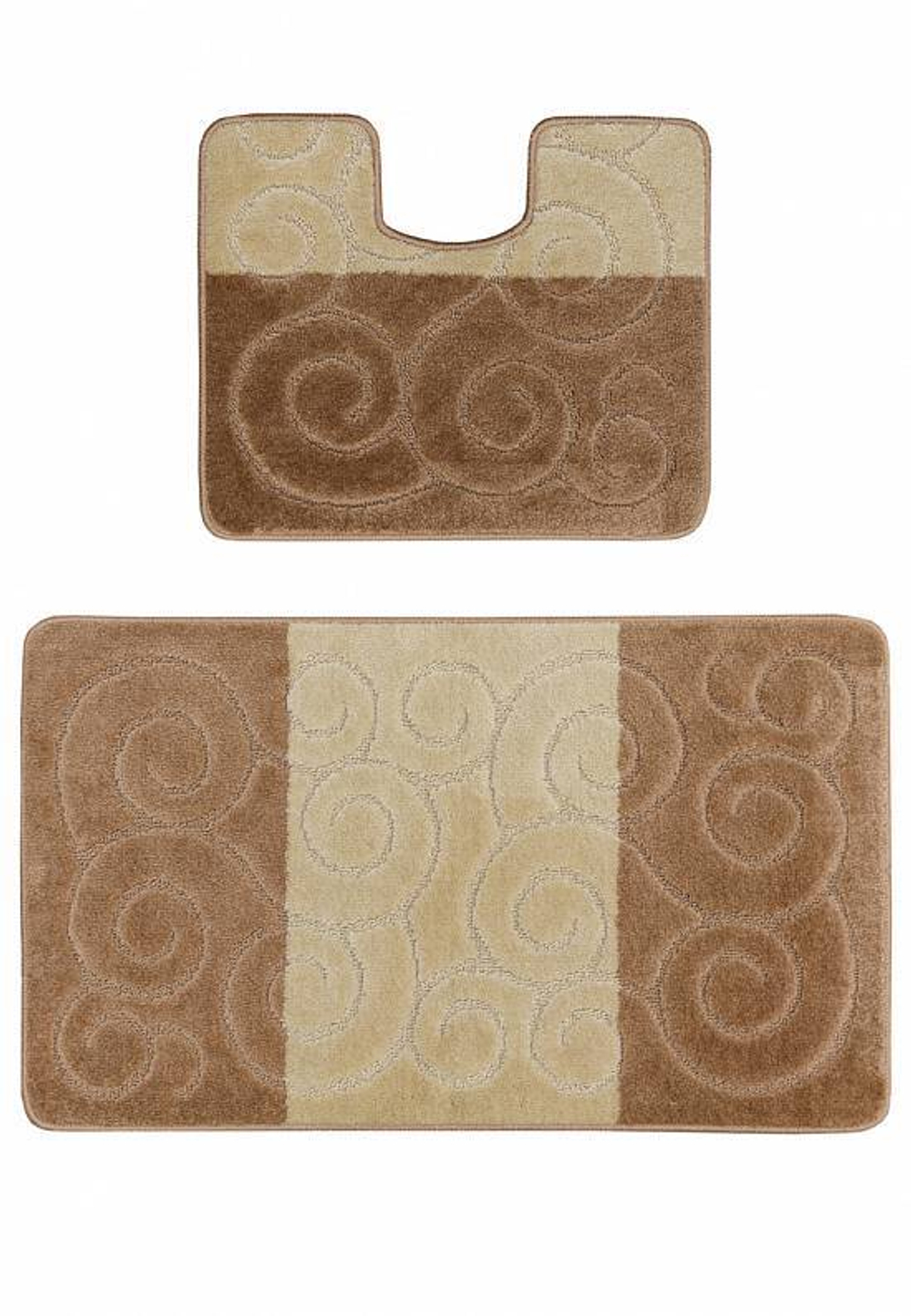 Комплект ковриков для ванной Confetti Bath Maximus Sile 2546 Light Brown BQ (60*100; 50*60)