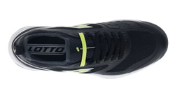 Мужские кроссовки теннисные Lotto Mirage 200 SPD - all black/sharp green/asphalt