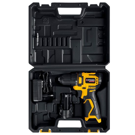 Аккумуляторная дрель-шуруповерт "STEHER" CDB-120-2