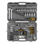 Набор инструментов, 1/2", 3/8", 1/4", CrV, S2, пластиковый кейс, 232 предмета Denzel