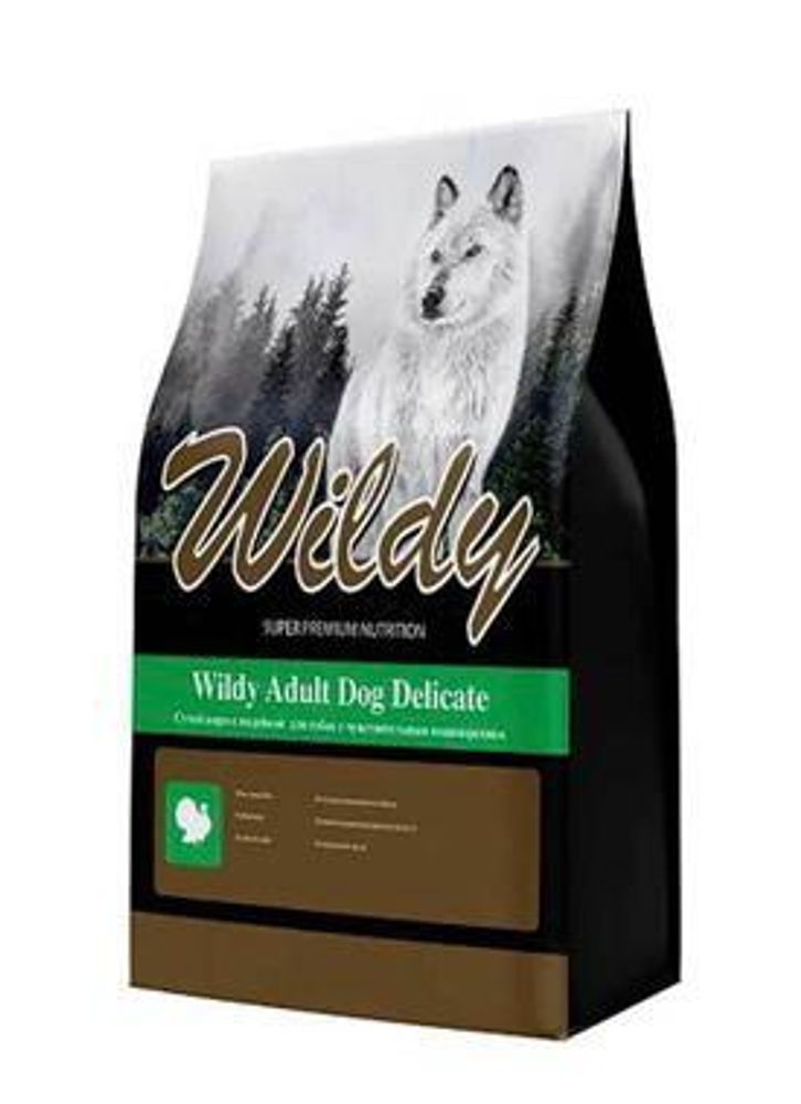 Сухой корм Wildy Adult Dog Delicate для собак с чувствительным пищеварением с индейкой 15 кг