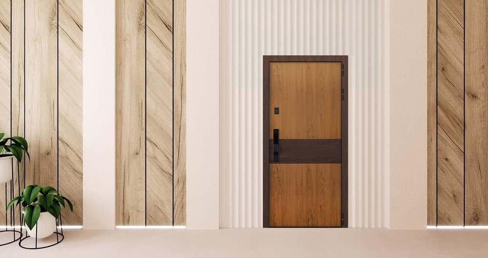 Стальная дверь "Денвер"  (биометрический замок). Заказная модель.