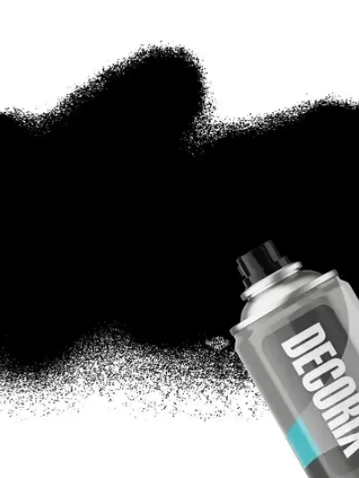 Грунт для пластика аэрозольный черный матовый DECORIX - грунтовка для пластика в баллончике 520 мл