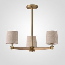 Люстра на штанге Imperiumloft Jorgenson Beige/Light wood STAVRA01
