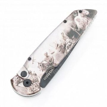 Складной нож Pro -Tech TR-3-Four Horsemen PR/TR-3 4H-B c клинком из стали 154CM, рукоять алюминий