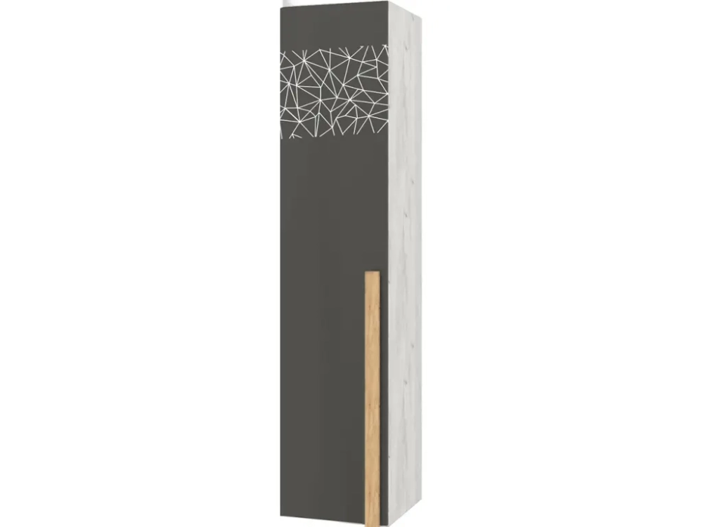 Кент Дуб Крафт Белый/Антрацит