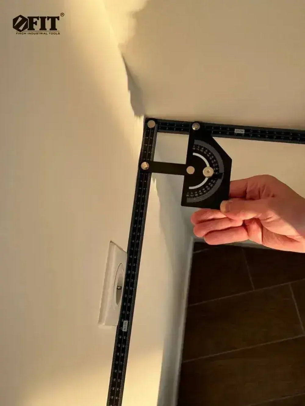 FIT Угломер-квадрант 180 гр. 230 x 500 мм строительный транспортир с линейкой алюминиевый