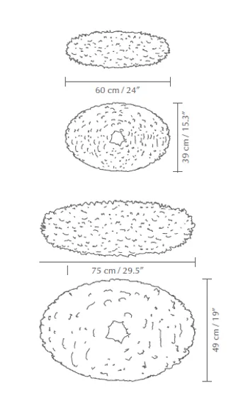 Плафон Umage EOS Esther Medium, Ø60х39х16 см, белый