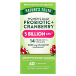 Nature's Truth, Женский пробиотик + клюква, 40 вегетарианских капсул