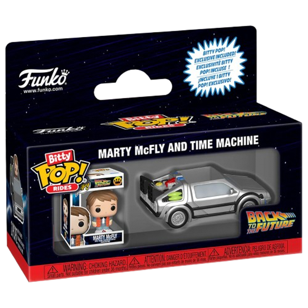 Фигурка Funko Bitty POP! Rides BTTF Marty McFly and Time Machine